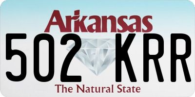 AR license plate 502KRR