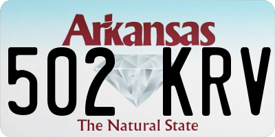 AR license plate 502KRV