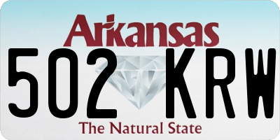 AR license plate 502KRW