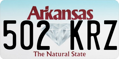 AR license plate 502KRZ