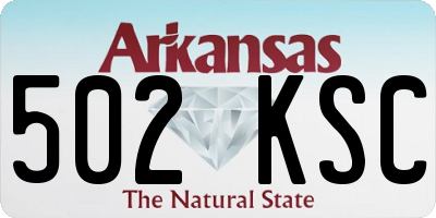AR license plate 502KSC