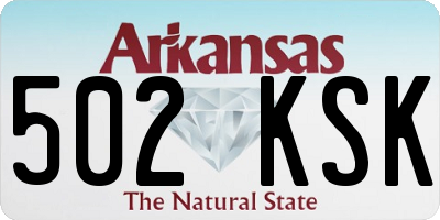 AR license plate 502KSK