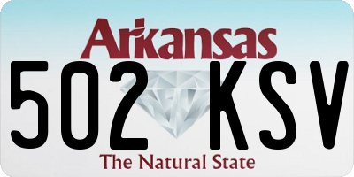 AR license plate 502KSV