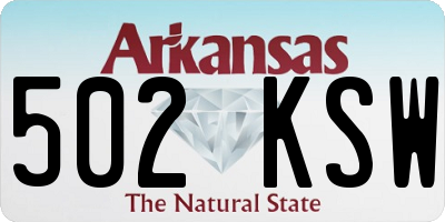 AR license plate 502KSW