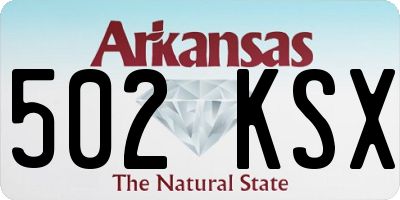 AR license plate 502KSX