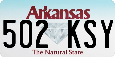 AR license plate 502KSY