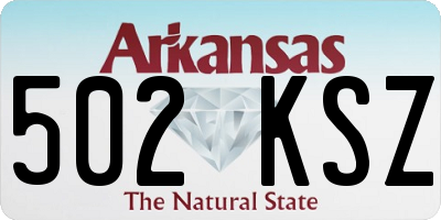 AR license plate 502KSZ