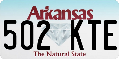 AR license plate 502KTE
