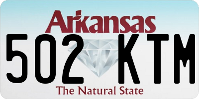 AR license plate 502KTM