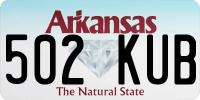 AR license plate 502KUB
