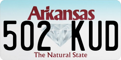 AR license plate 502KUD