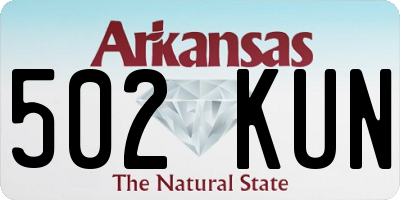 AR license plate 502KUN