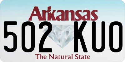AR license plate 502KUO