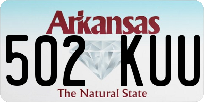 AR license plate 502KUU