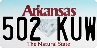 AR license plate 502KUW