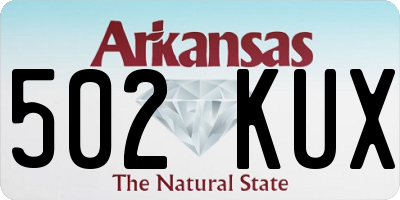 AR license plate 502KUX