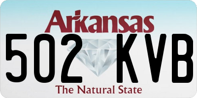 AR license plate 502KVB