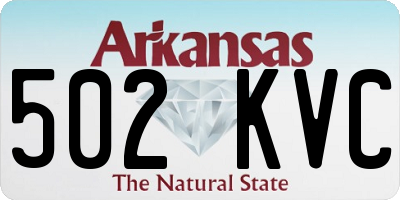 AR license plate 502KVC