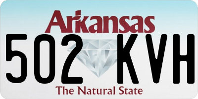 AR license plate 502KVH