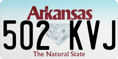 AR license plate 502KVJ