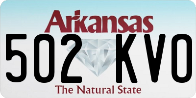 AR license plate 502KVO
