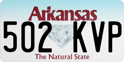 AR license plate 502KVP