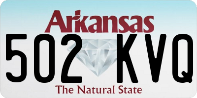 AR license plate 502KVQ