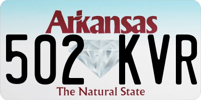 AR license plate 502KVR