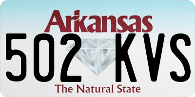 AR license plate 502KVS