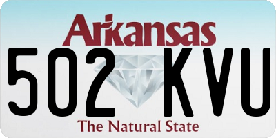 AR license plate 502KVU