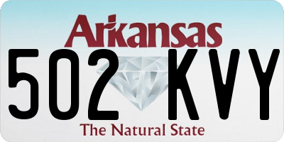 AR license plate 502KVY
