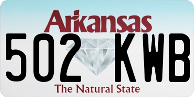 AR license plate 502KWB