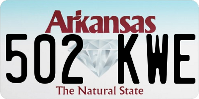 AR license plate 502KWE