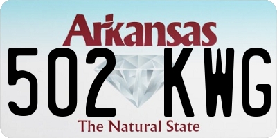 AR license plate 502KWG