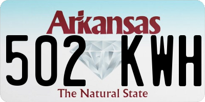 AR license plate 502KWH