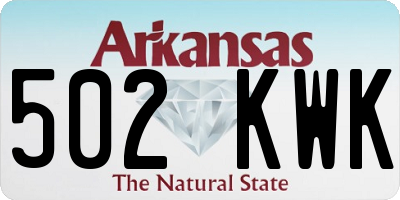 AR license plate 502KWK