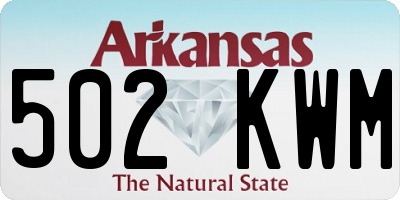 AR license plate 502KWM