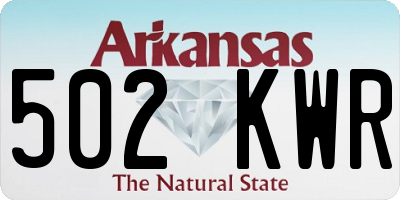 AR license plate 502KWR