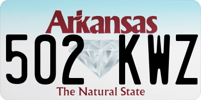 AR license plate 502KWZ