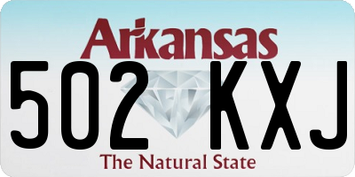 AR license plate 502KXJ
