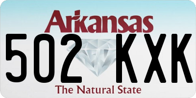 AR license plate 502KXK