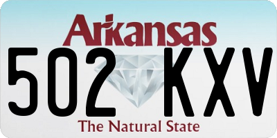 AR license plate 502KXV