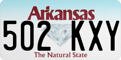 AR license plate 502KXY