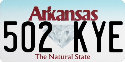 AR license plate 502KYE
