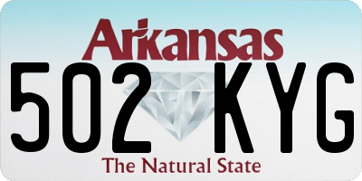 AR license plate 502KYG