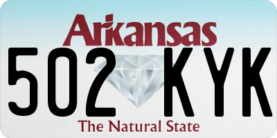 AR license plate 502KYK