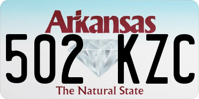 AR license plate 502KZC