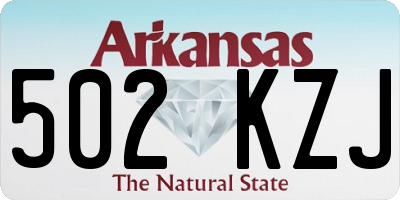 AR license plate 502KZJ