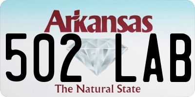 AR license plate 502LAB