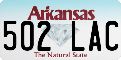 AR license plate 502LAC